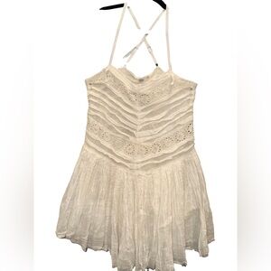 Free People 💯 % Cotton White Eyelet Sundress XS Brand new